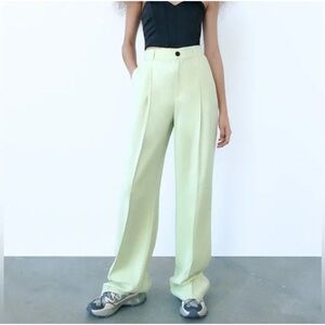 NWT ZARA light green wide leg pant (XS)